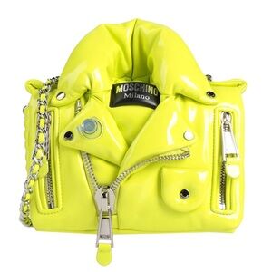 Moschino Couture inflatable effect motorcycle jacket biker crossbody flap bag